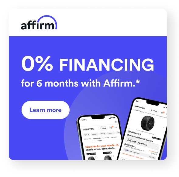 Affirm 0% Financing for 6 months with Affirm* Terms Apply - Learn More